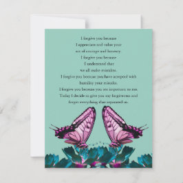 i forgive you rainbow butterfly 招待状
