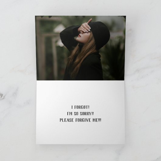 I FORGOT APOLOGY CARD サンキューカード (内部)