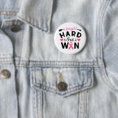 I Fought Hard And I Won Breast Cancer Survivor 缶バッジ (インサイチュ)