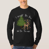 I fought the Tree & the Tree won Reindeer Tangled  Tシャツ (正面)