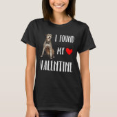 I Found My Valentine Day Irish Wolfhound Dog Tシャツ (正面)