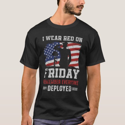 I Friday We衣服Red Remember Everyone Deployment Tシャツ (正面)