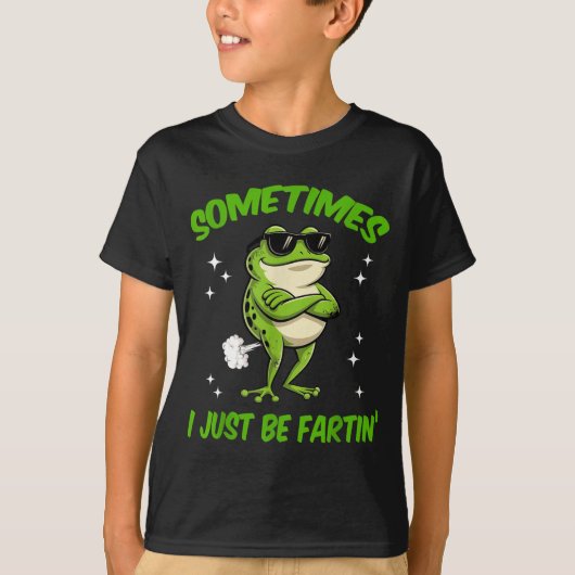 I Frog Sometimes Embarrassing Just Farting Smile Tシャツ (正面)