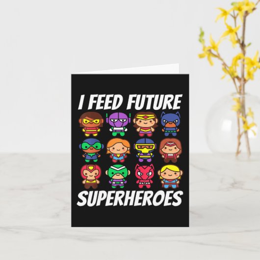 I Future 食べ物を与え Superheroes School Lunch Lady Squa カード (黄色い花)