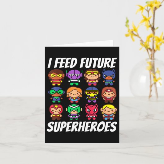 I Future 食べ物を与え Superheroes School Lunch Lady Squa カード (黄色い花)