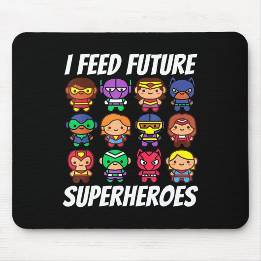 I Future 食べ物を与え Superheroes School Lunch Lady Squa マウスパッド (正面)