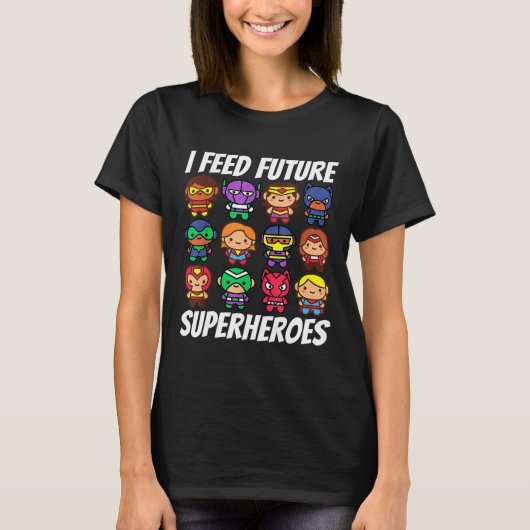 I Future 食べ物を与え Superheroes School Lunch Lady Squa Tシャツ (正面)