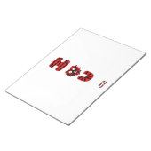 I Fuzzy Uメモ帳(27.9 cm x 21.6 cm) ノートパッド (アングル)