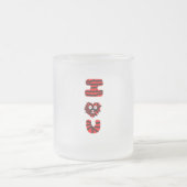 I Fuzzy U小さなすりガラスのマグカップ フロストグラスマグカップ (中央)