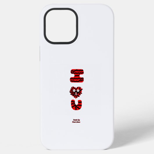 I Fuzzy U Apple iPhone 12 Pro Maxケース iPhoneケース (裏面)