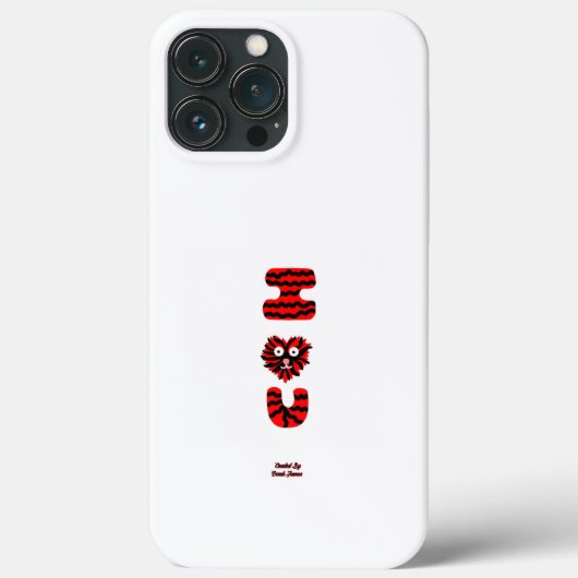 I Fuzzy U Apple iPhone 13 Pro Maxケース Case-Mate iPhoneケース (裏面)