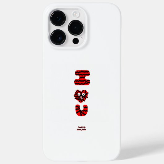 I Fuzzy U Apple iPhone 14 Pro Maxケース Case-Mate iPhoneケース (裏面)