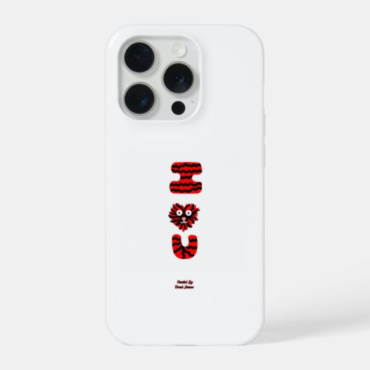 I Fuzzy U Apple iPhone 15 Pro カー iPhoneケース (裏面)