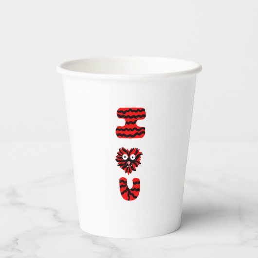 I Fuzzy U Paper Cups 紙コップ (裏面)
