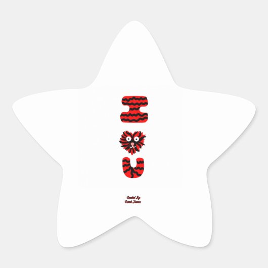 I Fuzzy U Starステッカー 星シール (正面)