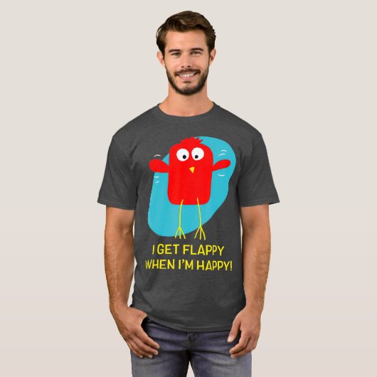I Get Flappy When Im Happy Funny Autism Tシャツ (正面フル)