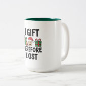 I Gift Therefore I Exist クリスマス ツートーンマグカップ (正面右)