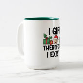 I Gift Therefore I Exist Christmas ツートーンマグカップ (正面左)