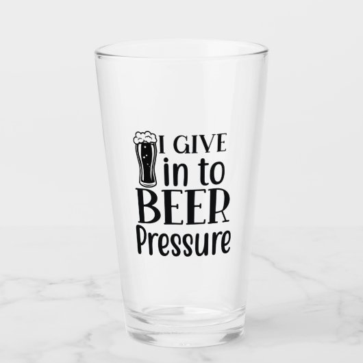 I Give into Beer Pressure! タンブラーグラス (正面)