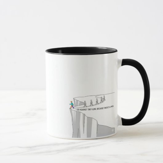 I Go Against the Flow – Inspirational Coffee Mug マグカップ (右)