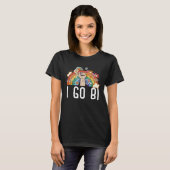I Go Bi Bisexual RainbowプライドマーチBisexuality L Tシャツ (正面フル)