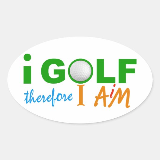 I GOLFスタンプ 楕円形シール (正面)