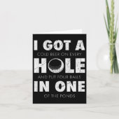 I Got A Hole In One Golf Funny Quote Mens Golfing  カード (正面)
