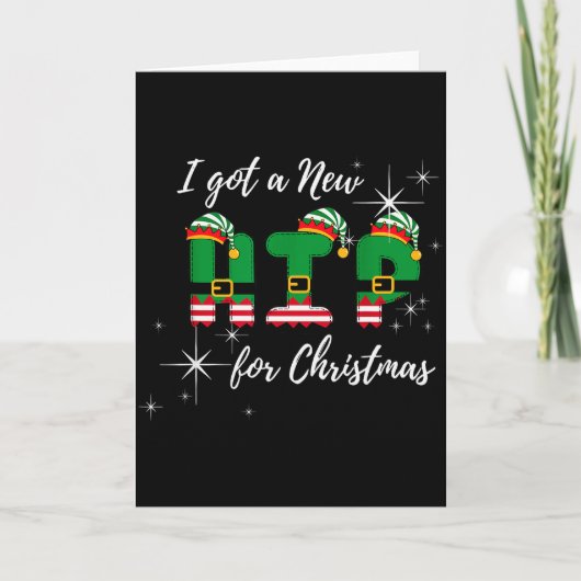 I Got A New Hip For Christmas Funny Hip Replacemen カード (正面)
