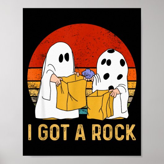 I Got A Rock Shirt Halloween Trick Or Treat Ghost ポスター (正面)