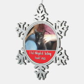 I Got Adopted Today Snowflake Framed Ornament  スノーフレークピューターオーナメント (右)