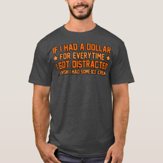 I Got Distracted ADHD Awareness Orange Ribbon Grap Tシャツ