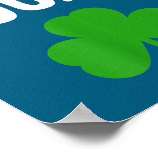 I Got Lucky Dad St Patricks Day Pregnancy Announce ポスター (角)