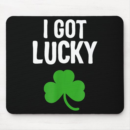 I Got Lucky Dad St Patricks Day Pregnancy Announce マウスパッド (正面)