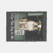 I Got That Dog In Me Funny Bulldog Smoking Beer Do フリースブランケット (正面(横))