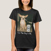 I Got That Dog in Me Funny Chihuahua Smoking Beer Tシャツ (正面)
