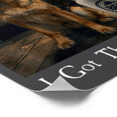 I Got That Dog In Me Funny German Shepherd Smoking ポスター (角)