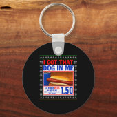 I Got That Dog In Me Funny Hotdog Ugly Christmas S キーホルダー (正面)