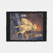 I Got That Dog In Me Funny Labrador Retriever Smok フリースブランケット (正面(横))