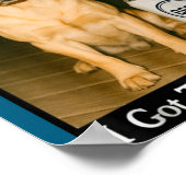 I Got That Dog In Me Funny Retriever Smoking Beer  ポスター (角)