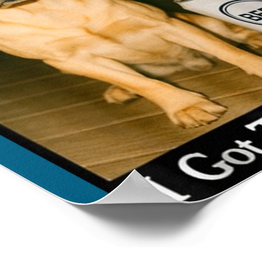 I Got That Dog In Me Funny Retriever Smoking Beer  ポスター (角)