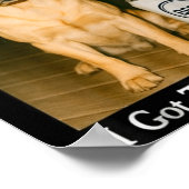 I Got That Dog In Me Funny Retriever Smoking Beer ポスター (角)