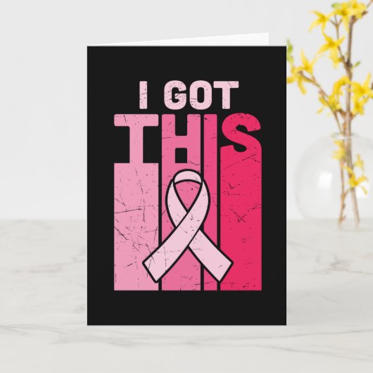 I Got This Breast Cancer Awareness Warrior Women カード (黄色い花)