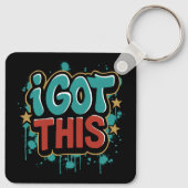 I GOT THIS Graffiti Style Motivational Typography キーホルダー (裏面)