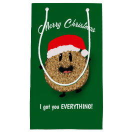 I got you EVERYTHING! bagel Christmas Gift Bag スモールペーパーバッグ