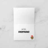 I got you Everything... bagel Merry Christmas card カード (内部)