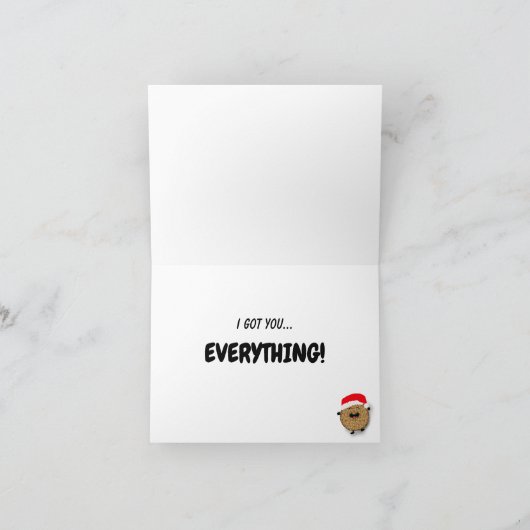 I got you Everything... bagel Merry Christmas card カード (内部)