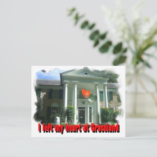 I Gracelandで私のハートを残しました ポストカード (スタンド正面)
