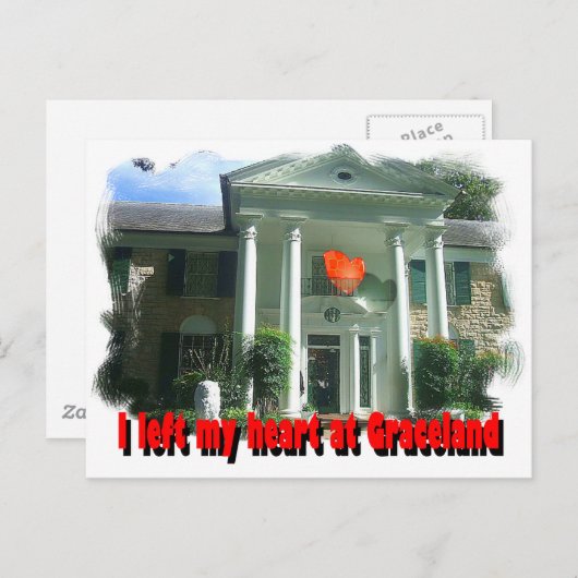 I Gracelandで私のハートを残しました ポストカード (正面/裏面)