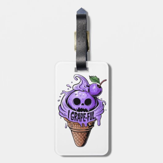 I grapeful,cute ice cream ラゲッジタグ (裏面縦)