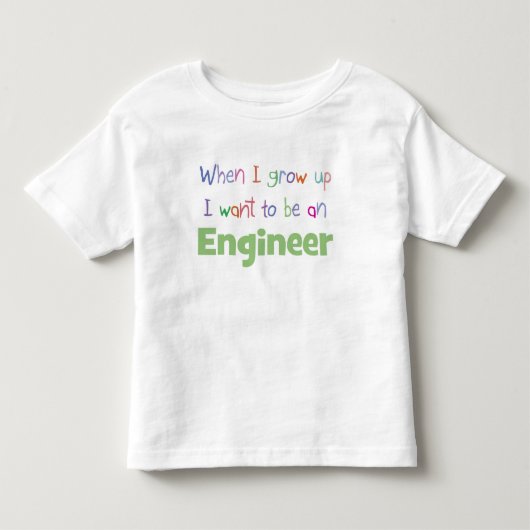 I Grow Oup Engineer（エンジニアが育った時） トドラーTシャツ (正面)